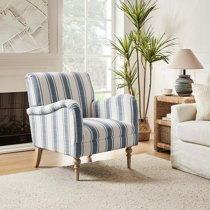 Navy striped accent discount chair